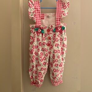 Floral Pink Kids Overall/ Bibbers Jumpsuit